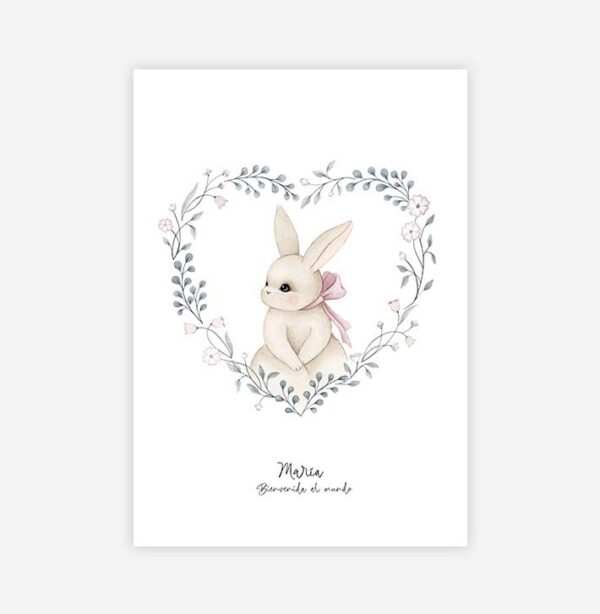 Lámina de nacimiento bebe personalizada