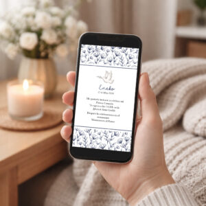 INVITACIÓN DIGITAL DE COMUNIÓN TAPIZ ENEKO