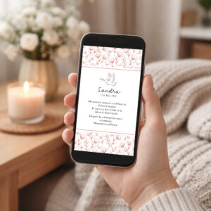 INVITACIÓN DIGITAL DE COMUNIÓN TAPIZ SANDRA