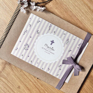 LIBRO DE FIRMAS COMUNIÓN CRUZ LILAS MARTA