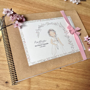 LIBRO DE FIRMAS COMUNIÓN ARCO DE FLORES ANDREA