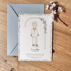 INVITACIÓN DE COMUNIÓN ENEKO MARINERO